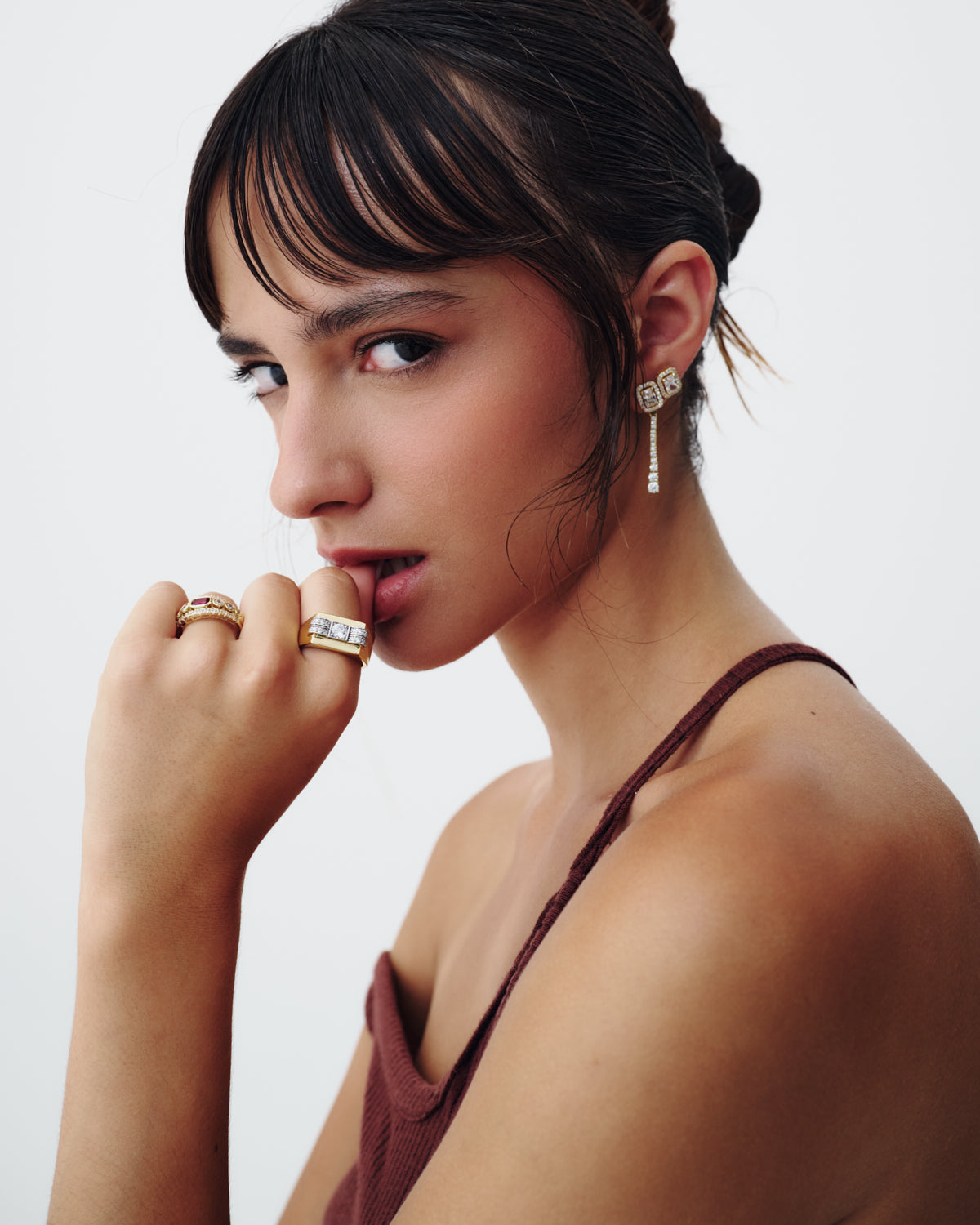 THE DUO EARRINGS PLATED GOLD