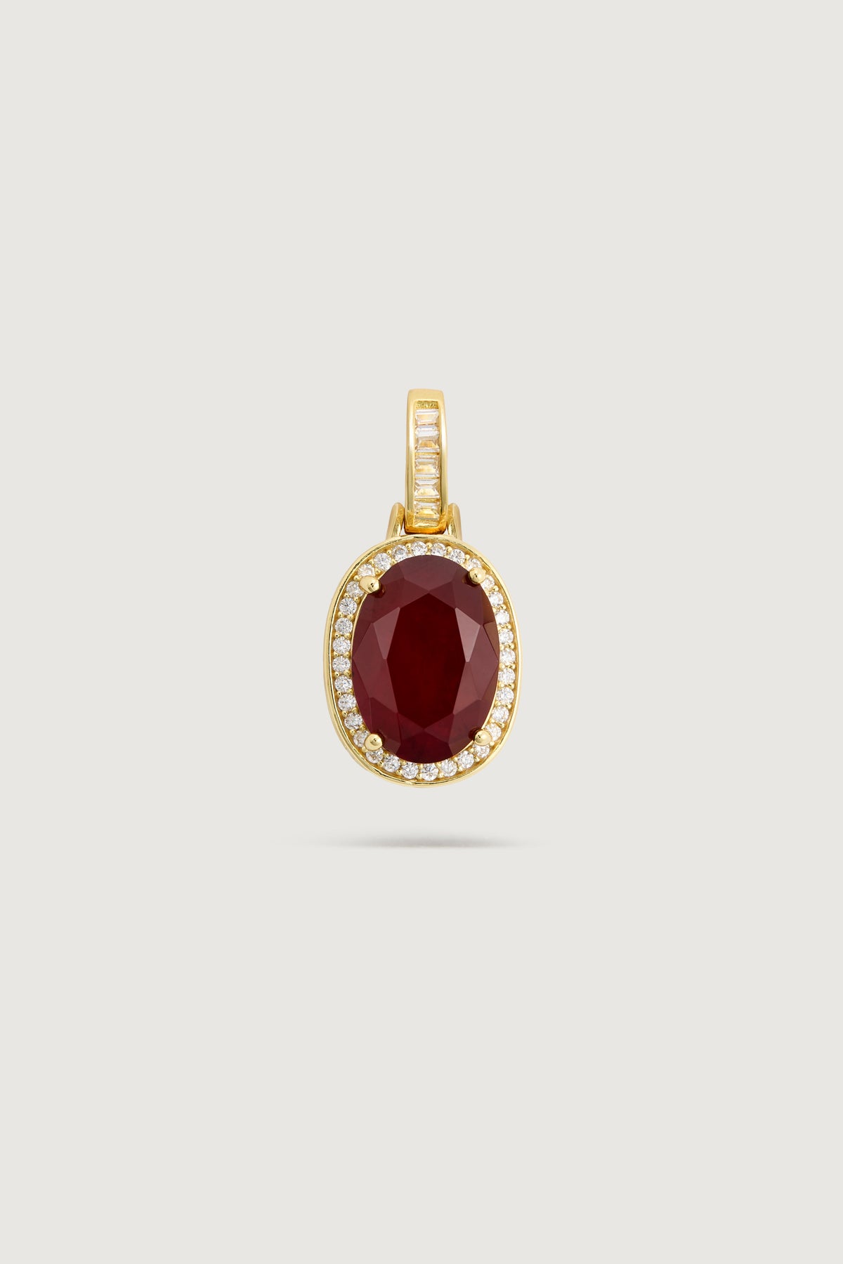 THE OVAL PENDANT ROSSO