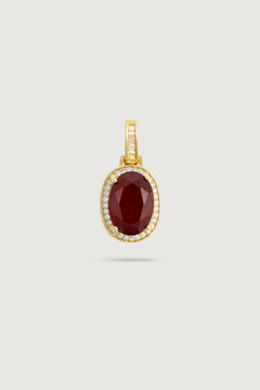 THE OVAL PENDANT ROSSO