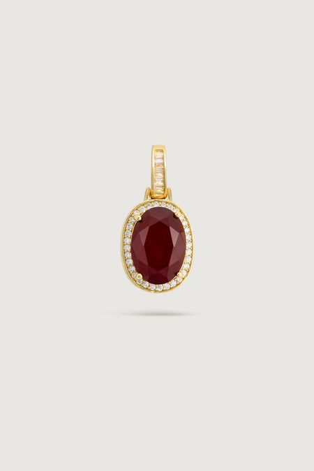 THE OVAL PENDANT ROSSO
