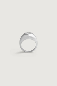 HEART PINKY RING SILVER