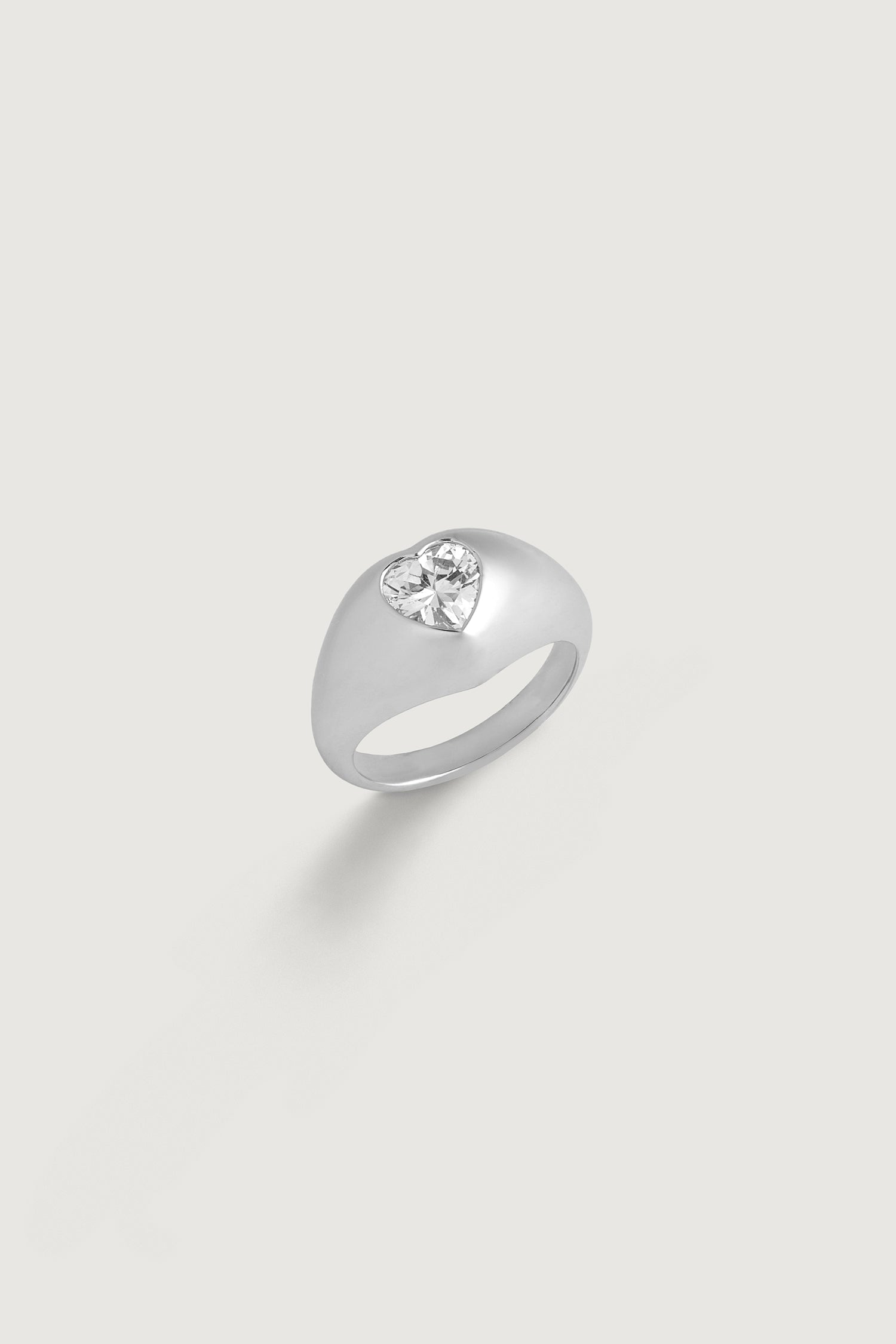 HEART PINKY RING SILVER