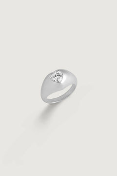 HEART PINKY RING SILVER