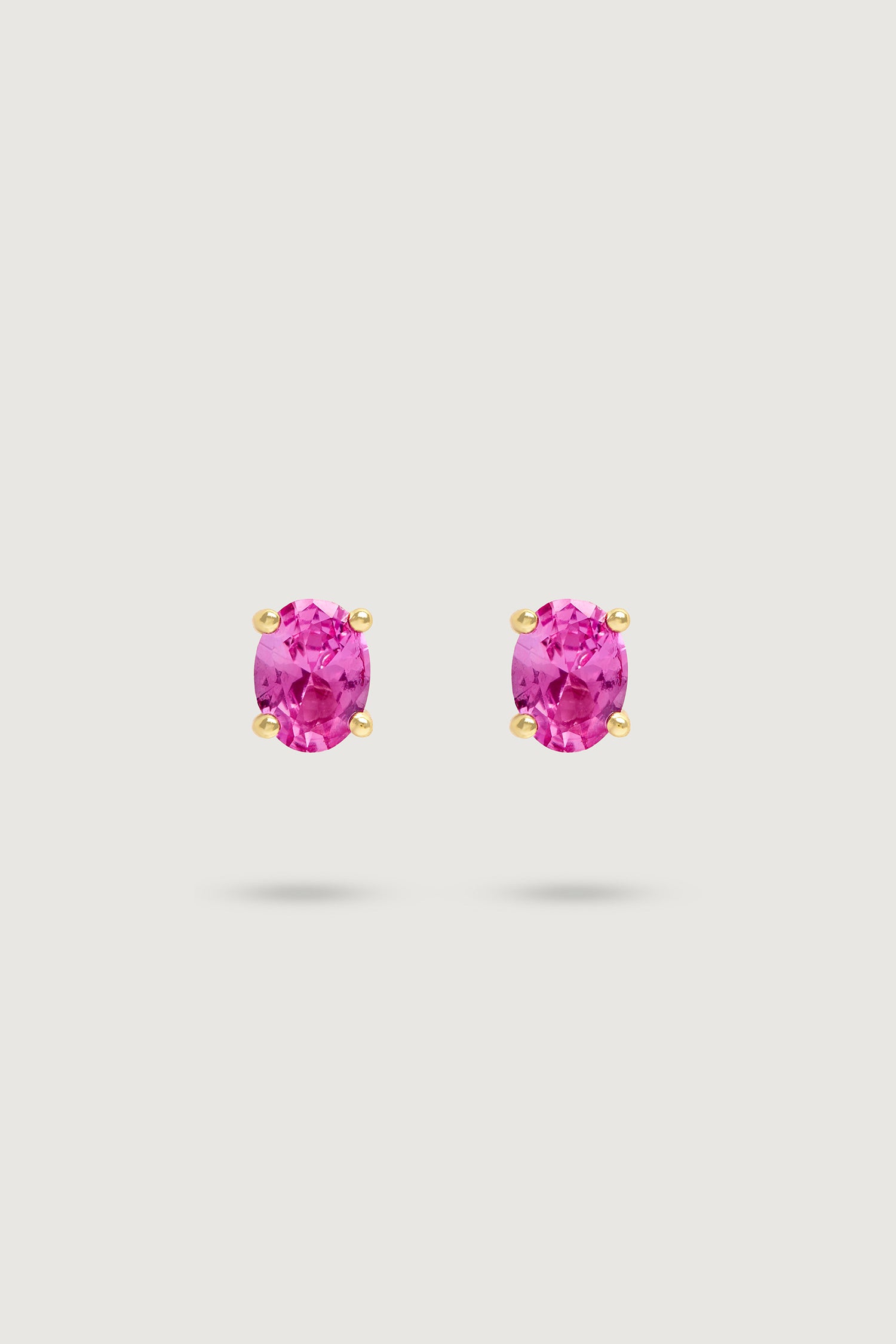 MAXI OVAL STUD PINK