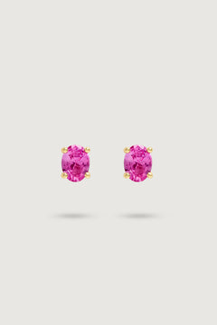 MAXI OVAL STUD PINK