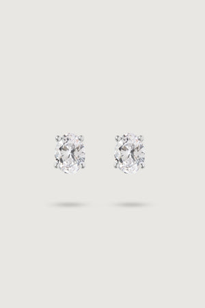 MAXI OVAL STUD WHITE