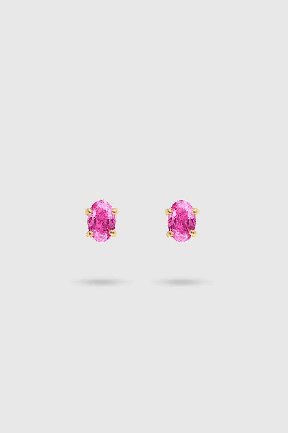 MIDI OVAL STUD PINK