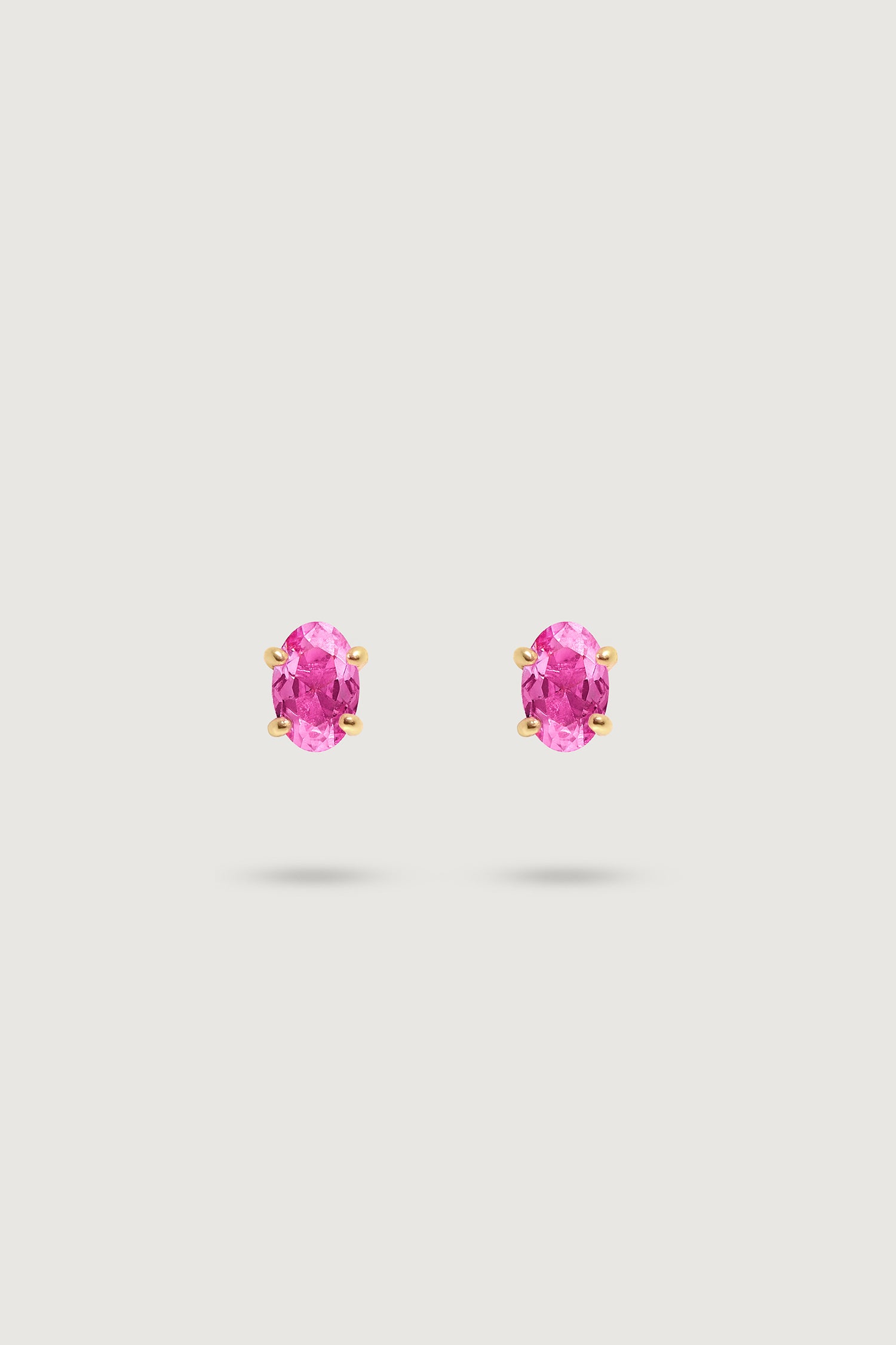 MIDI OVAL STUD PINK