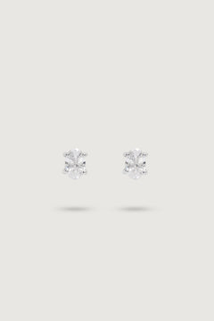 MIDI OVAL STUD WHITE